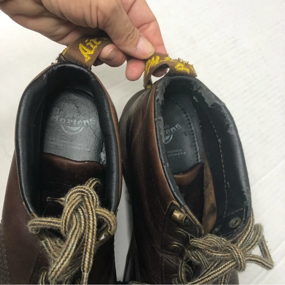 Dr Doc Martens Boots Men 10 Women 11 Vintage Y2K 8287 Brown Leather 90s